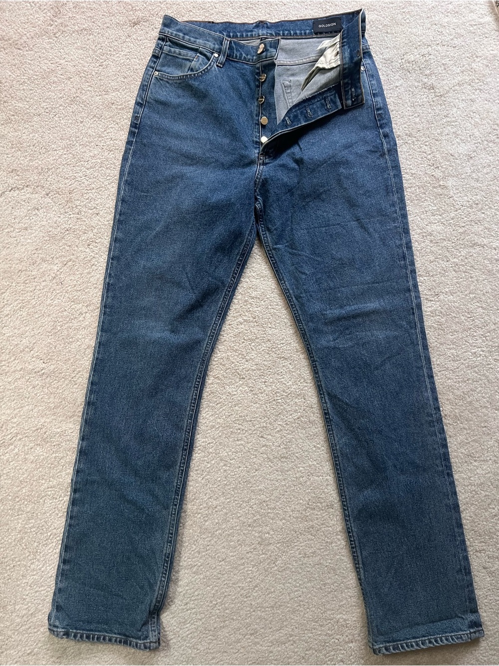 GOLDSIGN The Lawler High Rise Straight Leg Jeans size 29 x 31 NEW